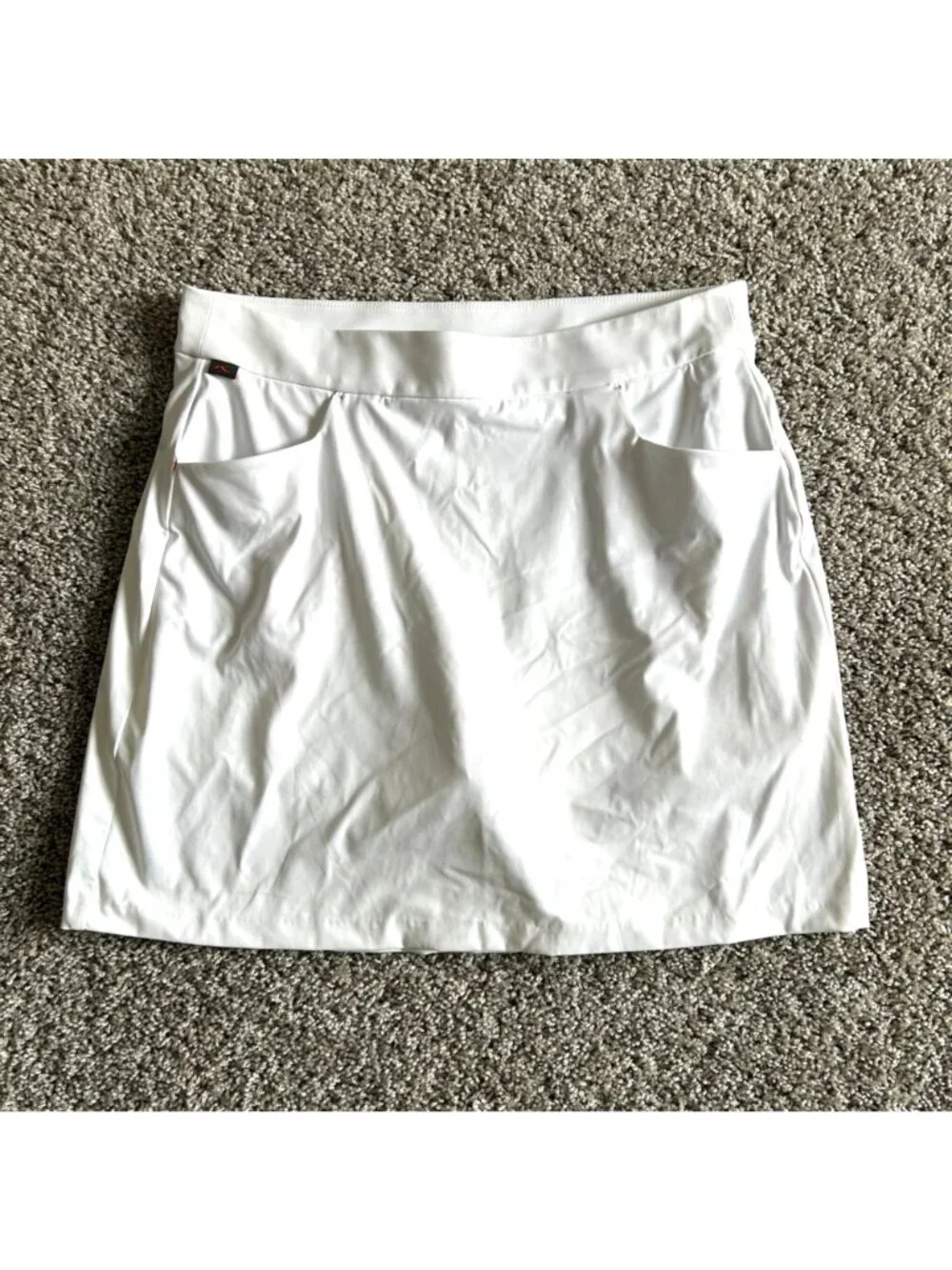 Kjus Women's Sz XL White Suisi Skort Lightweight Stretch Fabric With Pockets